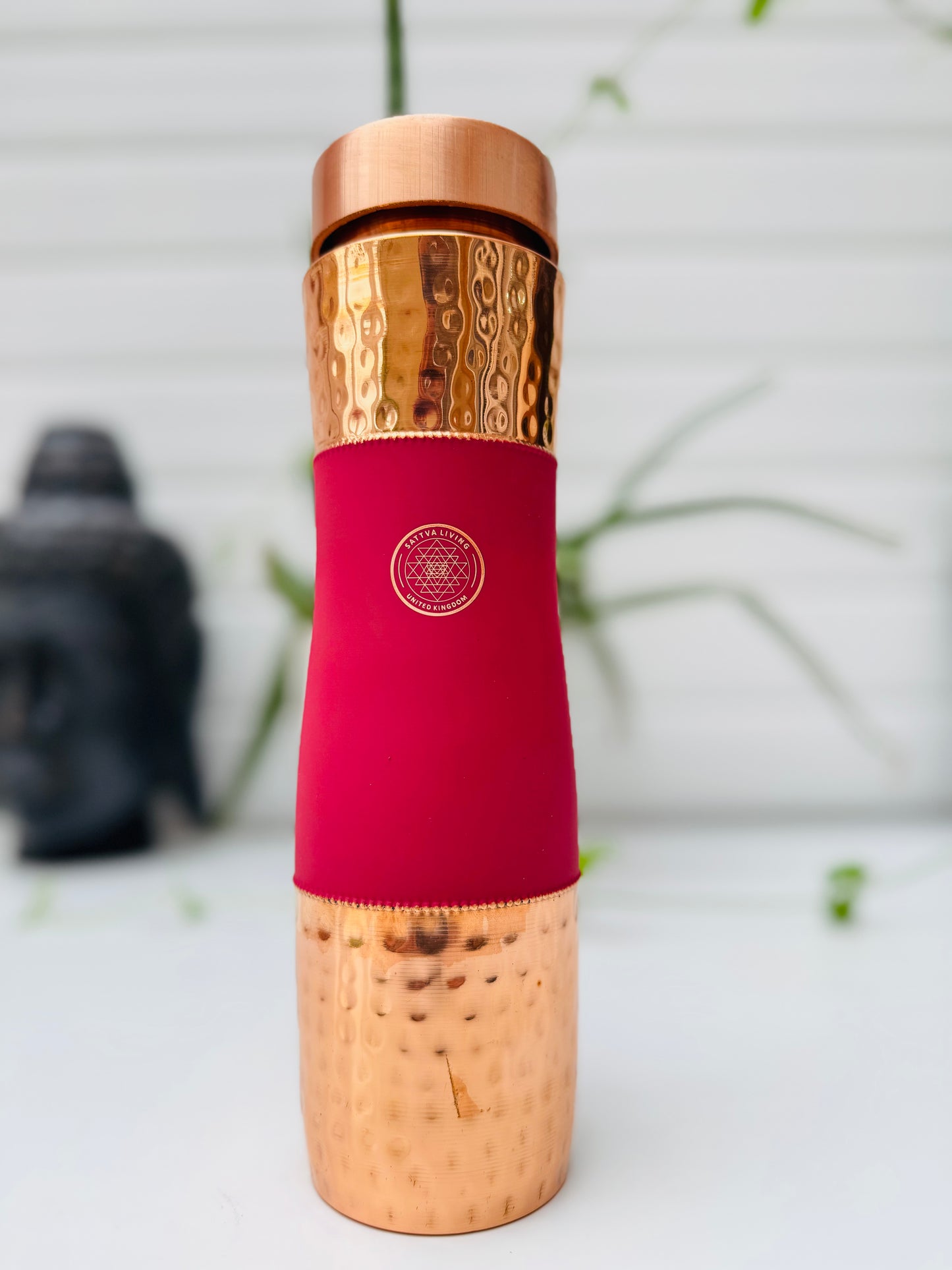 Pure Copper Silk Red Scandle Bottle -1000 ml