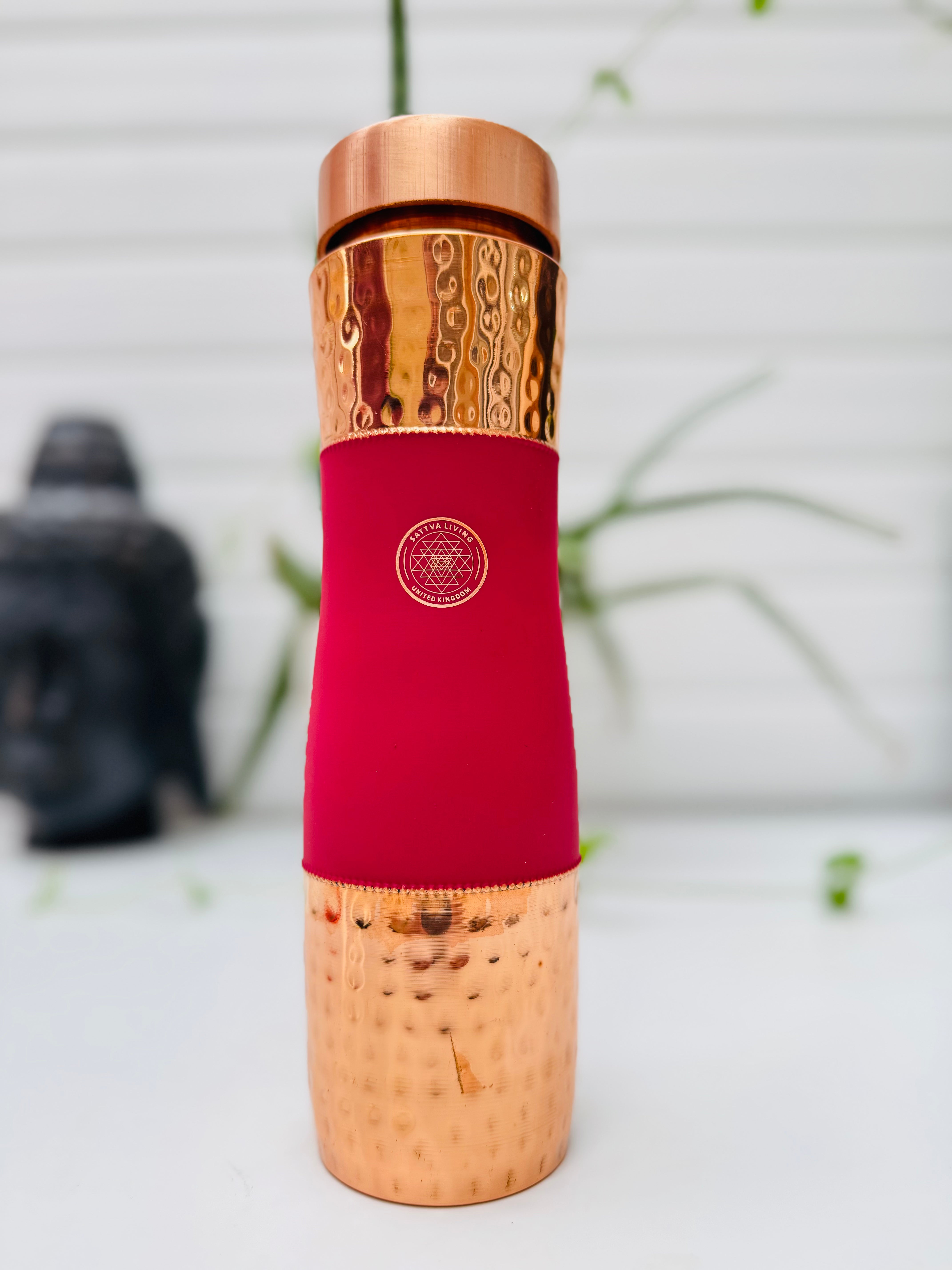 Pure Copper Silk Red Scandle Bottle -1000 ml
