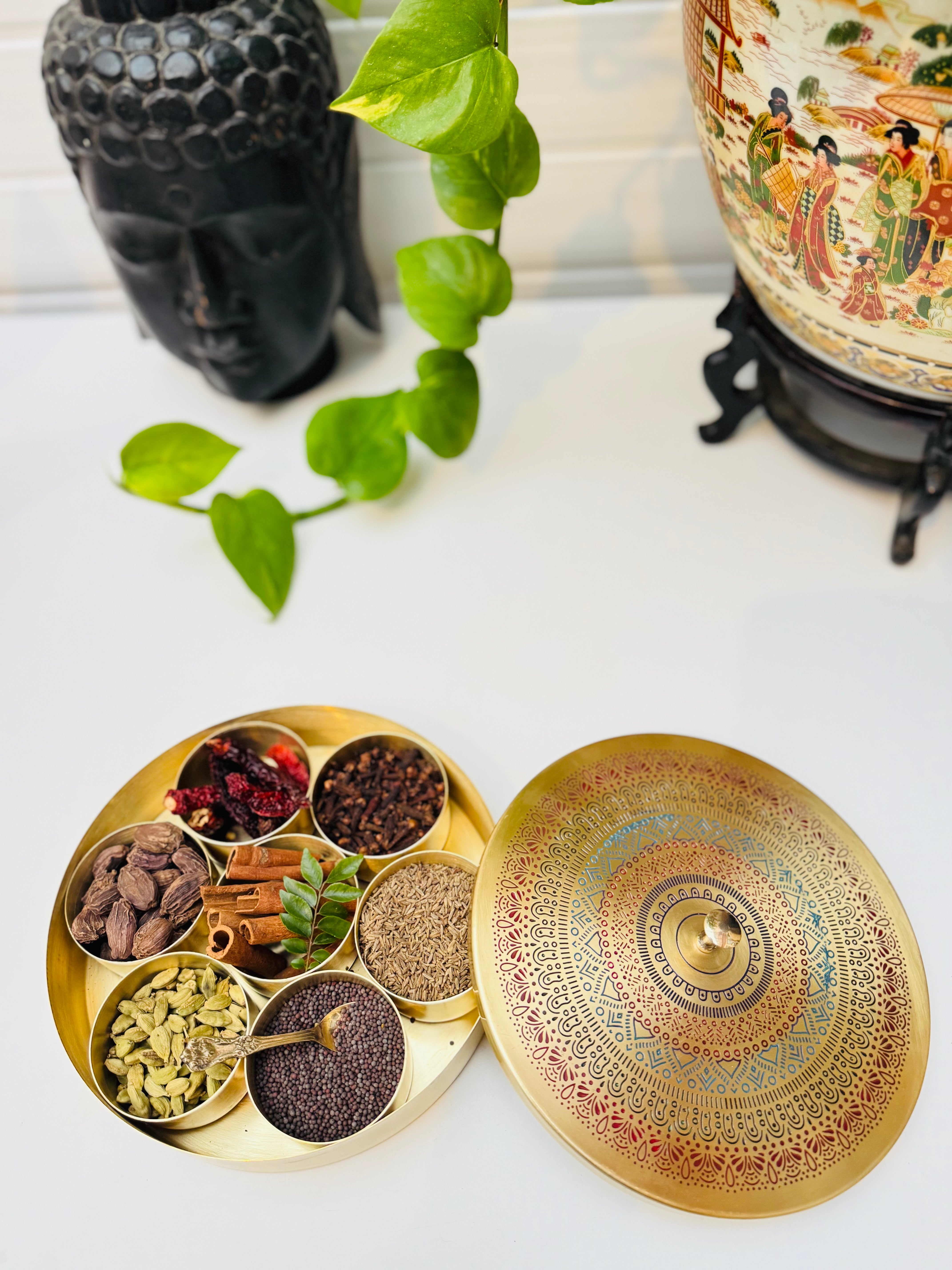 Sattva Brass Exclusive Spice Box