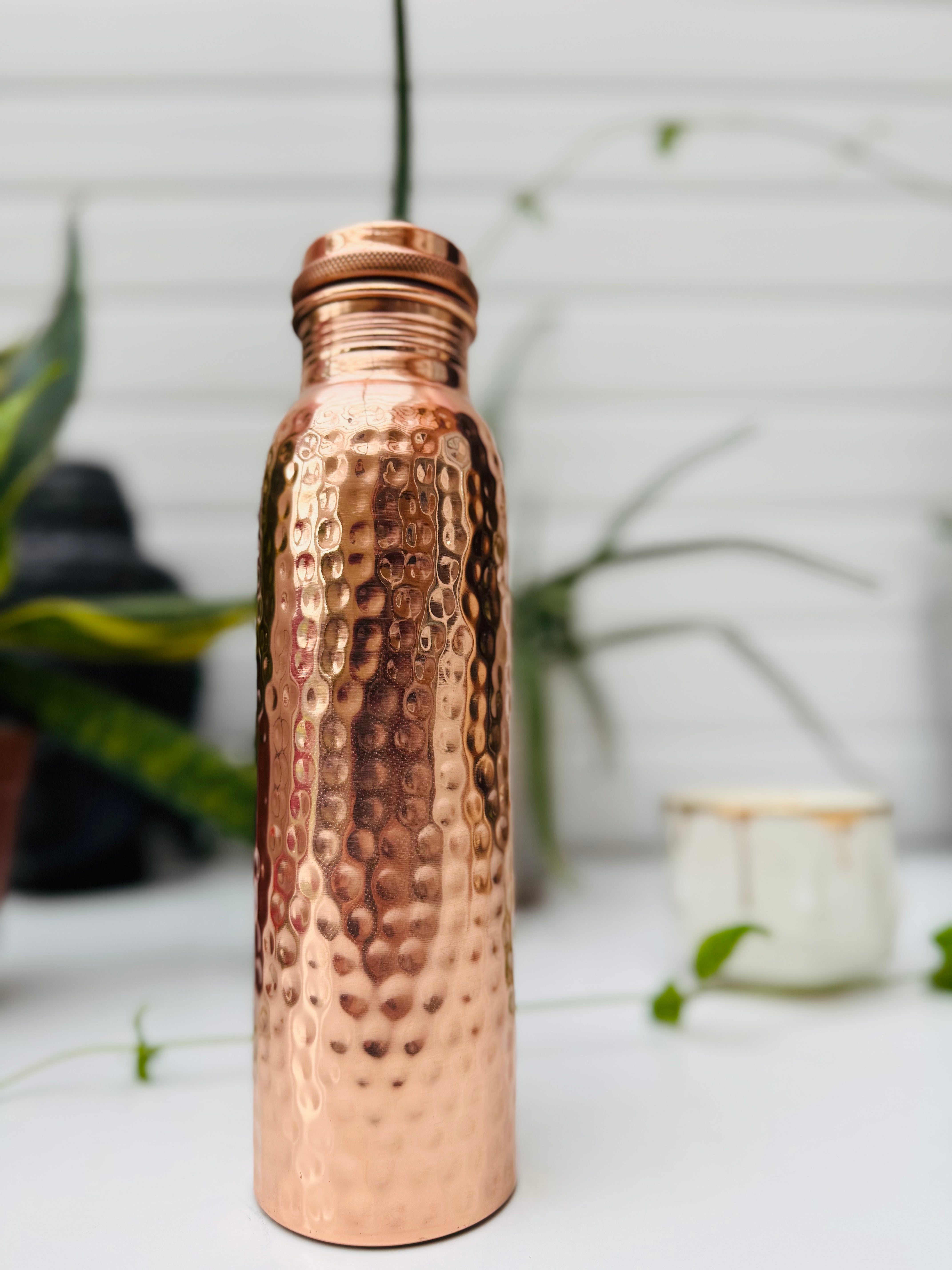 Pure Copper Handcrafted Bottle- Prickly Pear - 1000 ml
