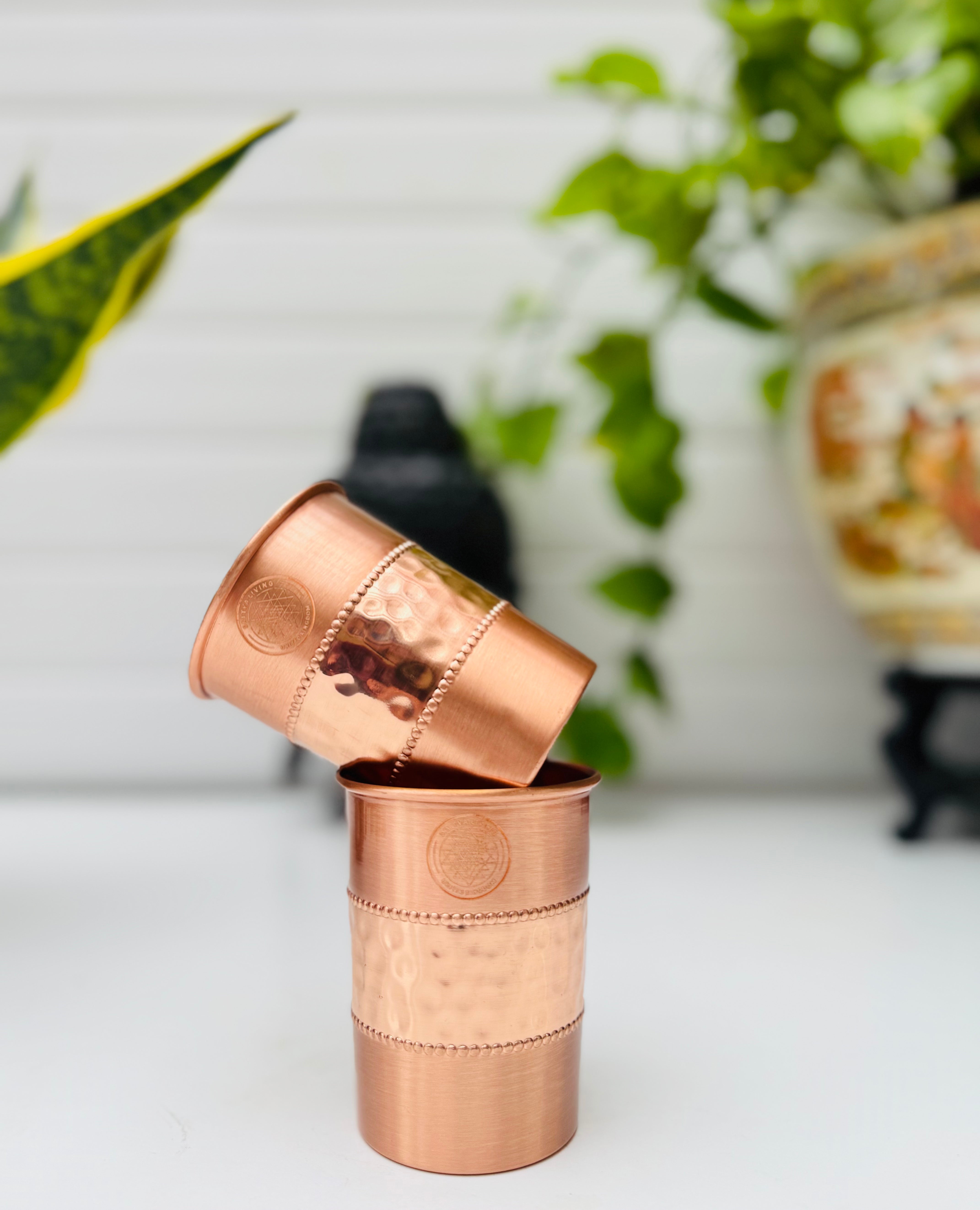 Copper Glass- Hammered Band