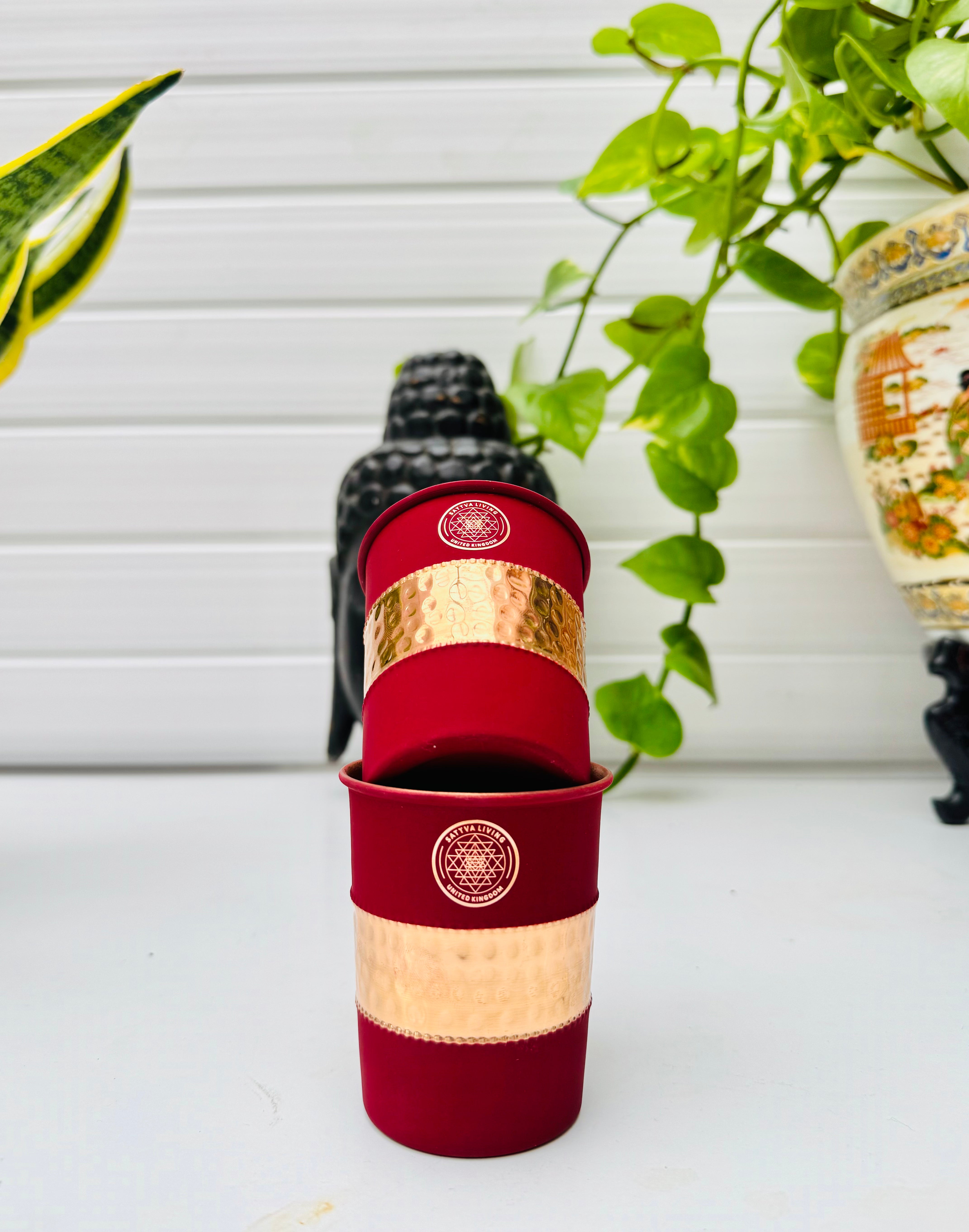 Copper Glass- Red Scandle