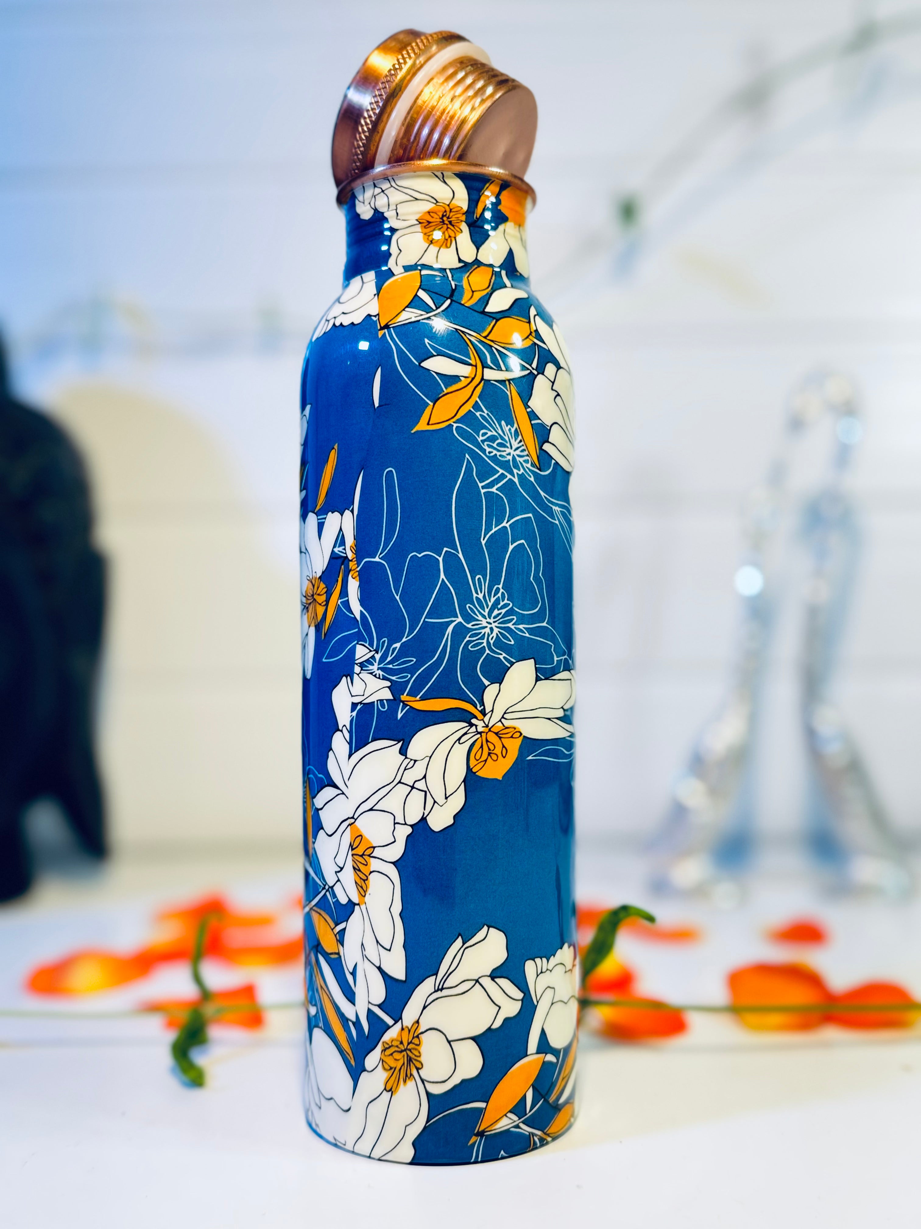 Pure Copper Bottle- Ikigai- 1000 ml