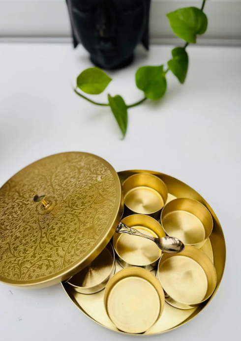 Sattva Brass Classic Spice Box
