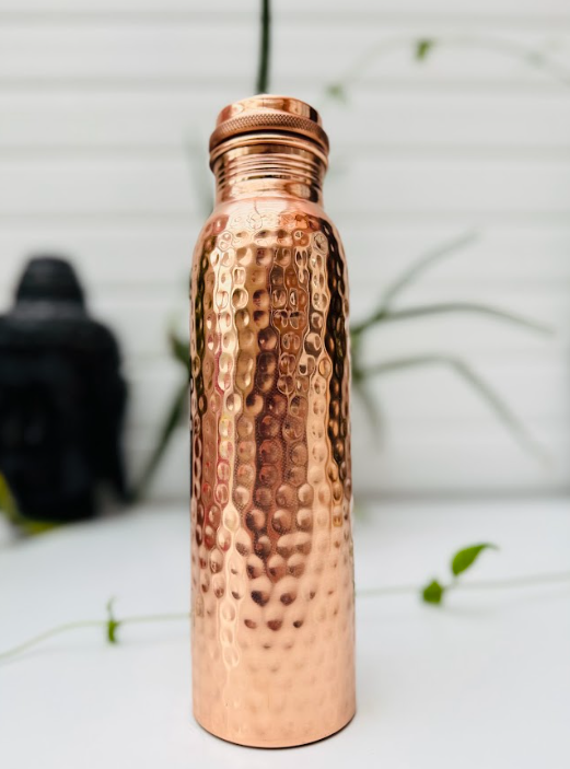 Pure Copper Handcrafted Bottle- Prickly Pear - 1000 ml