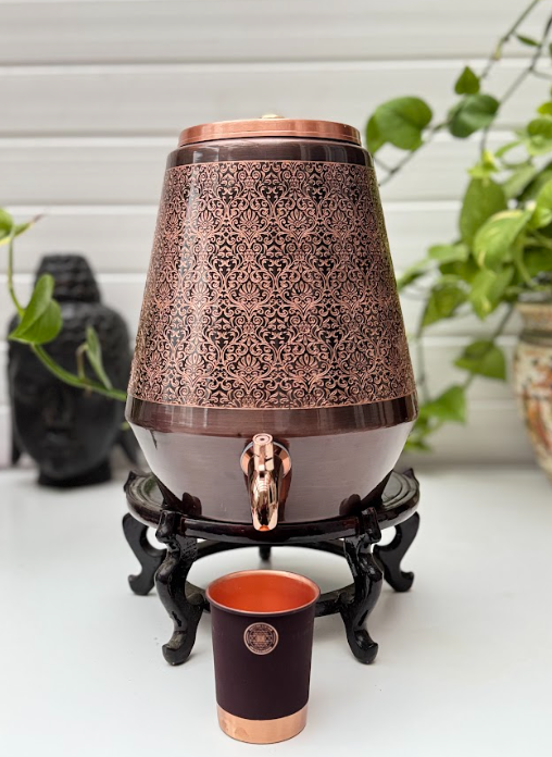 Pure Antique Etching Copper Water Dispenser