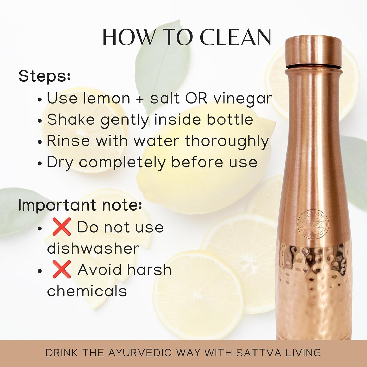 Aqua Modada Hammered Pure Copper Water Bottle | 100% Genuine Copper | Hammered Finish | Leak-Proof Screw Cap | Ayurvedic Wellness | 800 ml