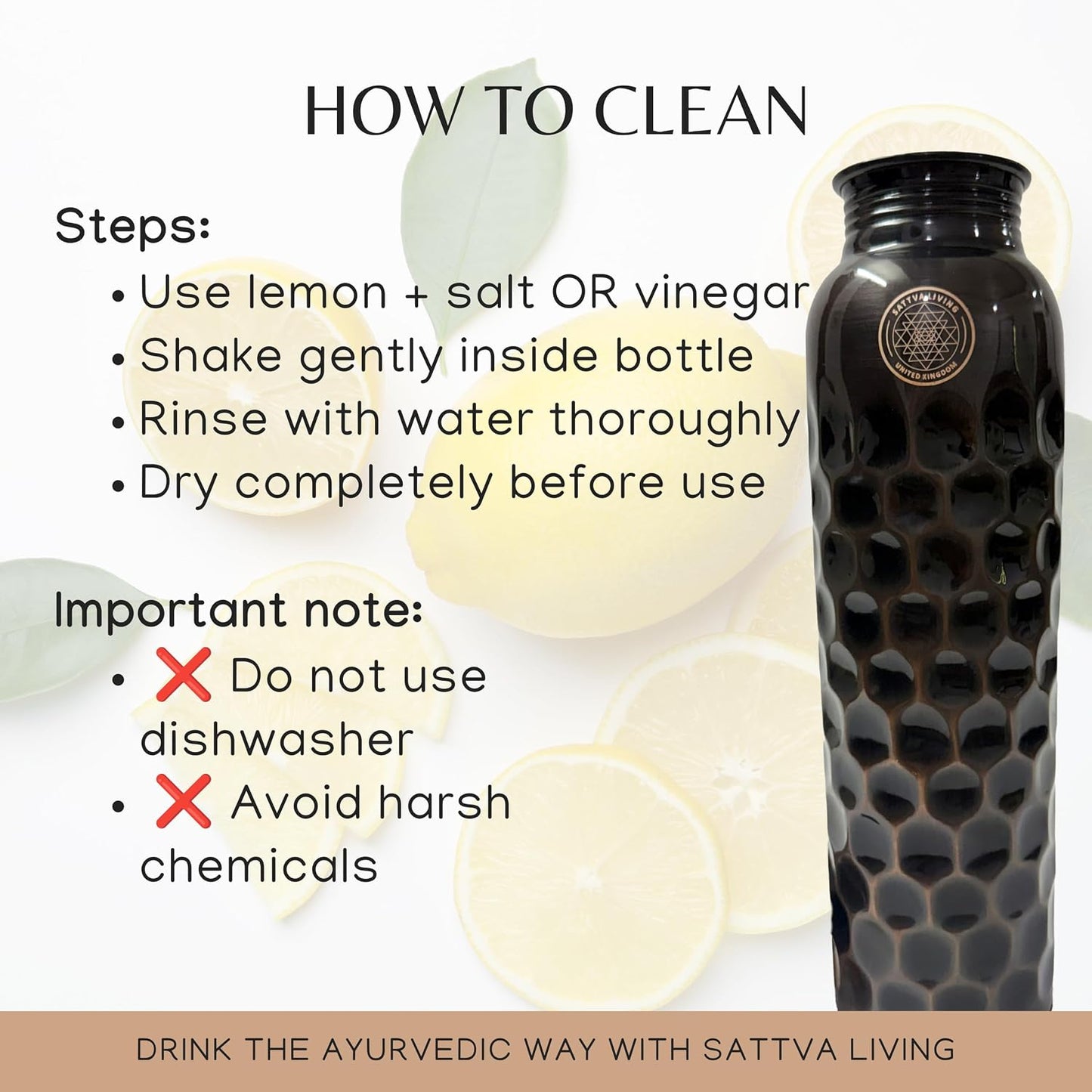 Honeycomb Noir Pure Copper Water Bottle | 100% Genuine Copper | Diamond-Cut Honeycomb Texture | Black Antique Finish | Ayurvedic Wellness | 1 Litre