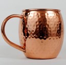 COPPER HAMMER MULE MUG  WITH COPPER HANDLE