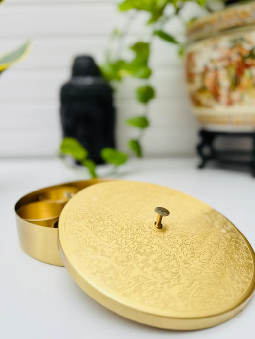 Sattva Brass Classic Spice Box